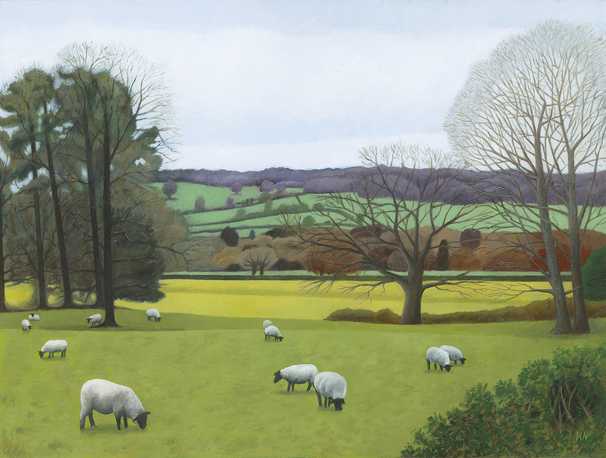 Painting of Tyntesfield by Kieran Naish.